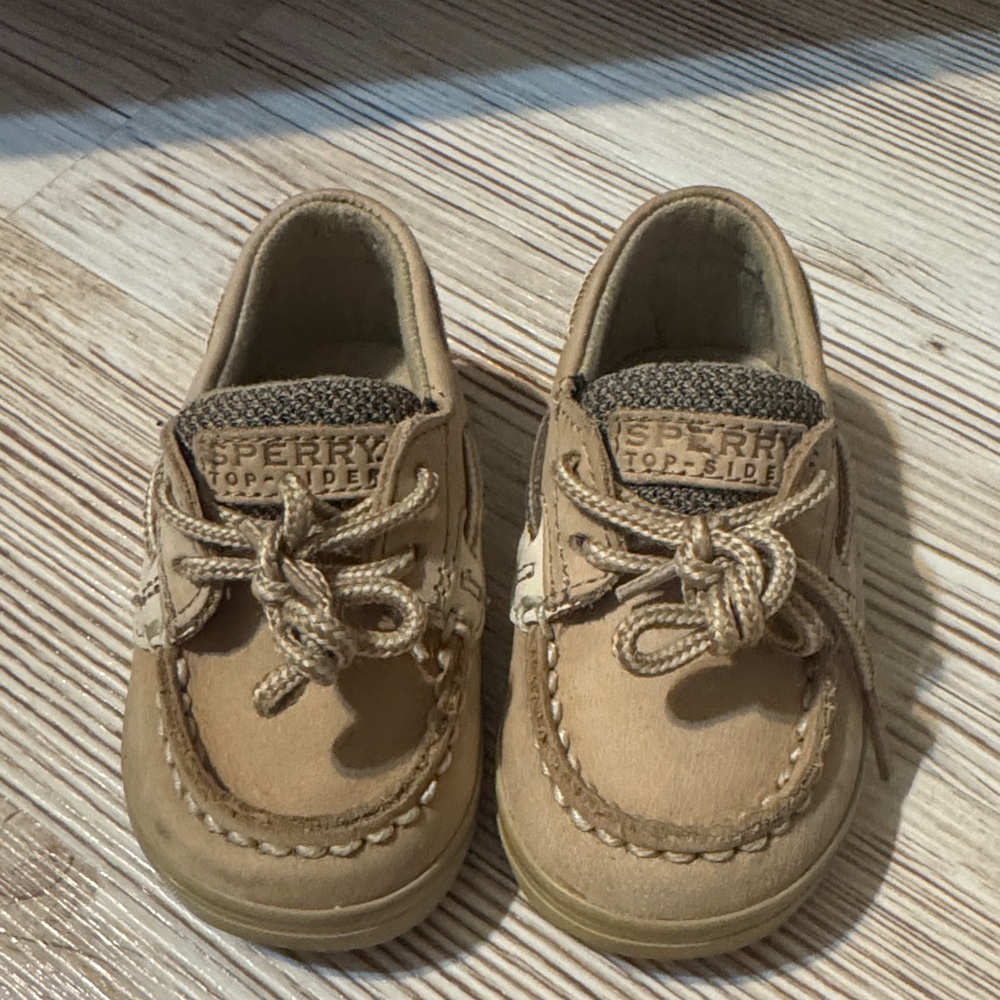 Sperry Kids Light Brown Moccasins